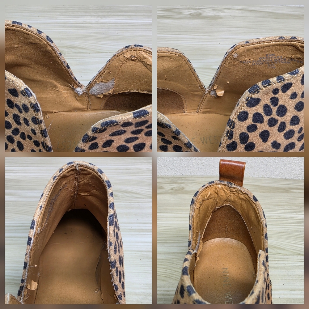 Nine West Leopard Ankle Boot with Chunky Heel Size 8.5 - Picture 8 of 8